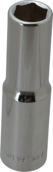 Blackhawk by Proto - 1/2" Drive, Deep Hand Socket - 6 Points, 3-9/32" OAL, Chrome Finish - Exact Tooling