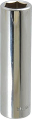 Blackhawk by Proto - 1/2" Drive, Deep Hand Socket - 6 Points, 3-3/32" OAL, Chrome Finish - Exact Tooling