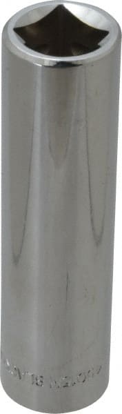 Blackhawk by Proto - 1/2" Drive, Deep Hand Socket - 6 Points, 3-9/32" OAL, Chrome Finish - Exact Tooling