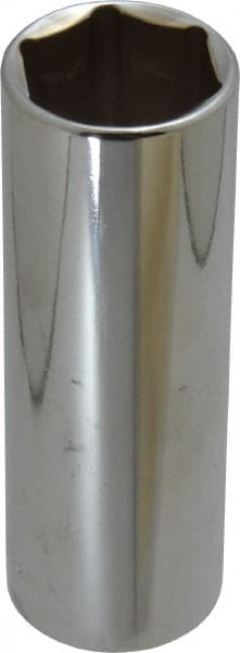 Blackhawk by Proto - 1/2" Drive, Deep Hand Socket - 6 Points, 3-3/32" OAL, Chrome Finish - Exact Tooling