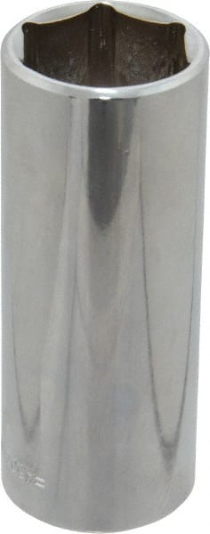 Blackhawk by Proto - 1/2" Drive, Deep Hand Socket - 6 Points, 3-3/32" OAL, Chrome Finish - Exact Tooling