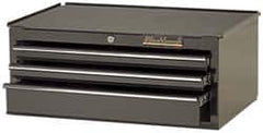 Blackhawk by Proto - 3 Drawer Intermediate Tool Chest - 27" Wide x 18" Deep x 11-1/2" High, Steel, Black - Exact Tooling