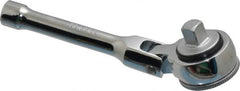 Blackhawk by Proto - 3/8" Drive Round Head Ratchet - Chrome Finish, 5-7/8" OAL, 41 Gear Teeth, Miniature Full Polished Handle, Flex Head - Exact Tooling