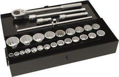 Blackhawk by Proto - 28 Piece 3/4" Drive Socket Set - 12 Points, 3/4" to 1-7/16" Range, Inch Measurement Standard - Exact Tooling