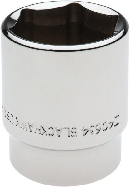 Blackhawk by Proto - 1-1/16", 1/2" Drive, Standard Hand Socket - 6 Points, 1-11/16" OAL - Exact Tooling
