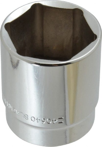 Blackhawk by Proto - 1-1/4", 1/2" Drive, Standard Hand Socket - 6 Points, 1-55/64" OAL - Exact Tooling