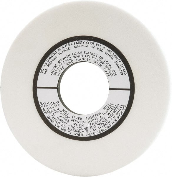 Grier Abrasives - 10" Diam x 3" Hole x 1/2" Thick, H Hardness, 60 Grit Surface Grinding Wheel - Exact Tooling