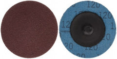 Superior Abrasives - 2" Disc Diam, 120 Grit, Aluminum Oxide Quick Change Disc - Type R Attaching System, Coated, Fine Grade - Exact Tooling