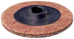 Superior Abrasives - 1-1/2" Disc Diam, Aluminum Oxide Quick Change Disc - Type S Attaching System, Nonwoven, Maroon, Medium Grade, FD Series - Exact Tooling