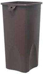 Rubbermaid - 23 Gal Brown Square Trash Can - Polyethylene, 30.9" High x 16-1/2" Long x 15-1/2" Wide - Exact Tooling