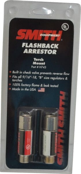 Miller-Smith - Torch Mount High Flow Flashback Arrestor - For Use with Cutting and Welding Torches - Exact Tooling