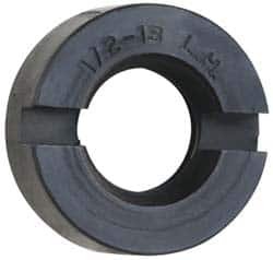 Sopko - 7/8" Diam Grinding Wheel Spindle Slotted Nut - 1/2-13 Thread Size, Left Handed, 5/16" Thick - Exact Tooling
