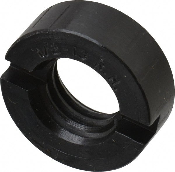 Sopko - 7/8" Diam Grinding Wheel Spindle Slotted Nut - 1/2-13 Thread Size, Right Handed, 5/16" Thick - Exact Tooling