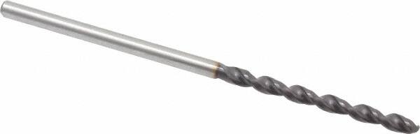 Accupro - #49 130° Cobalt Jobber Drill - TiAlN Finish, Right Hand Cut, Parabolic Flute, Straight Shank, 46mm OAL, Split Point - Exact Tooling