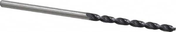 Accupro - #43 130° Cobalt Jobber Drill - TiAlN Finish, Right Hand Cut, Parabolic Flute, Straight Shank, 2-3/32" OAL, Split Point - Exact Tooling