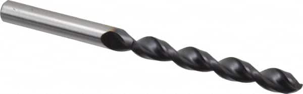 Accupro - Letter Q 130° Cobalt Jobber Drill - TiAlN Finish, Right Hand Cut, Parabolic Flute, Straight Shank, 4-19/32" OAL, Split Point - Exact Tooling