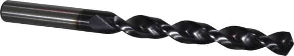 Accupro - 15/32" 130° Cobalt Jobber Drill - TiAlN Finish, Right Hand Cut, Parabolic Flute, Straight Shank, 5-15/16" OAL, Split Point - Exact Tooling