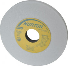 Norton - 6" Diam x 1-1/4" Hole x 1/2" Thick, K Hardness, 60 Grit Surface Grinding Wheel - Aluminum Oxide, Type 1, Medium Grade, 4,140 Max RPM, Vitrified Bond, No Recess - Exact Tooling