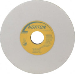 Norton - 7" Diam x 1-1/4" Hole x 3/8" Thick, K Hardness, 60 Grit Surface Grinding Wheel - Aluminum Oxide, Type 1, Medium Grade, 3,600 Max RPM, Vitrified Bond, No Recess - Exact Tooling