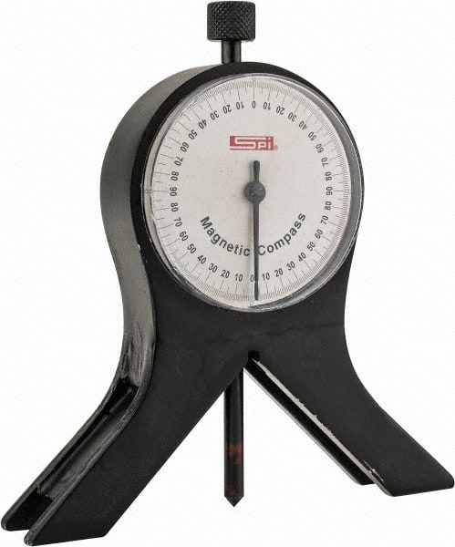 SPI - 360° Measuring Range, Magnetic Base Dial Protractor - Accuracy Up to 3 per min - Exact Tooling