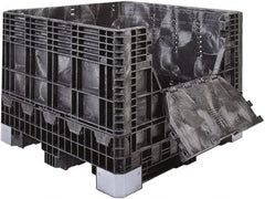 Akro-Mils - 47-5/8" Long x 44-5/8" Wide x 34" High Polyethylene Collapsible Bulk Box Container with 2 Gates - 2,500 Lb. Load Capacity - Exact Tooling