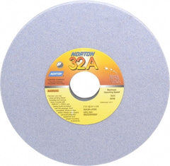Norton - 7" Diam x 1-1/4" Hole x 1/2" Thick, J Hardness, 80 Grit Surface Grinding Wheel - Aluminum Oxide, Type 1, Medium Grade, 3,600 Max RPM, Vitrified Bond, No Recess - Exact Tooling