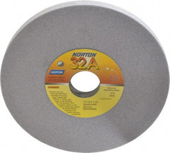 Norton - 7" Diam x 1-1/4" Hole x 1/2" Thick, K Hardness, 80 Grit Surface Grinding Wheel - Aluminum Oxide, Type 1, Medium Grade, 3,600 Max RPM, Vitrified Bond, No Recess - Exact Tooling