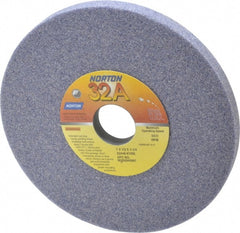 Norton - 7" Diam x 1-1/4" Hole x 1/2" Thick, K Hardness, 46 Grit Surface Grinding Wheel - Aluminum Oxide, Type 1, Coarse Grade, 3,600 Max RPM, Vitrified Bond, No Recess - Exact Tooling