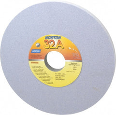 Norton - 7" Diam x 1-1/4" Hole x 1/2" Thick, I Hardness, 100 Grit Surface Grinding Wheel - Aluminum Oxide, Type 1, Fine Grade, 3,600 Max RPM, Vitrified Bond, No Recess - Exact Tooling