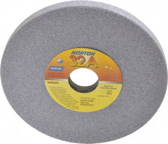 Norton - 7" Diam x 1-1/4" Hole x 1/2" Thick, H Hardness, 60 Grit Surface Grinding Wheel - Aluminum Oxide, Type 1, Medium Grade, 3,600 Max RPM, Vitrified Bond, No Recess - Exact Tooling