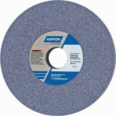 Norton - 7" Diam x 1-1/4" Hole x 1/2" Thick, I Hardness, 60 Grit Surface Grinding Wheel - Aluminum Oxide, Type 1, Medium Grade, 3,600 Max RPM, Vitrified Bond, No Recess - Exact Tooling