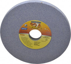 Norton - 7" Diam x 1-1/4" Hole x 1/2" Thick, J Hardness, 60 Grit Surface Grinding Wheel - Aluminum Oxide, Type 1, Medium Grade, 3,600 Max RPM, Vitrified Bond, No Recess - Exact Tooling