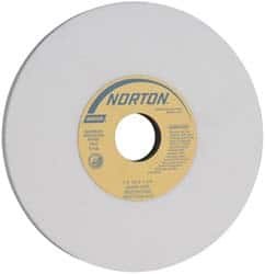 Norton - 7" Diam x 1-1/4" Hole x 1/2" Thick, I Hardness, 60 Grit Surface Grinding Wheel - Aluminum Oxide, Type 1, Medium Grade, 3,600 Max RPM, Vitrified Bond, No Recess - Exact Tooling
