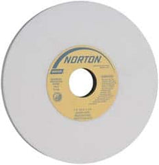 Norton - 7" Diam x 1-1/4" Hole x 1/2" Thick, I Hardness, 60 Grit Surface Grinding Wheel - Aluminum Oxide, Type 1, Medium Grade, 3,600 Max RPM, Vitrified Bond, No Recess - Exact Tooling