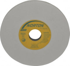 Norton - 7" Diam x 1-1/4" Hole x 1/2" Thick, I Hardness, 80 Grit Surface Grinding Wheel - Aluminum Oxide, Type 1, Medium Grade, 3,600 Max RPM, Vitrified Bond, No Recess - Exact Tooling