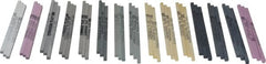 Made in USA - 45 Piece Aluminum Oxide Polishing Stone Kit - Coarse, Medium & Fine - Exact Tooling