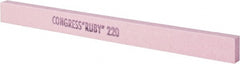 Made in USA - 220 Grit Aluminum Oxide Rectangular Polishing Stone - Very Fine Grade, 1/2" Wide x 6" Long x 1/4" Thick - Exact Tooling