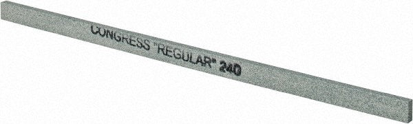 Made in USA - 240 Grit Silicon Carbide Rectangular Polishing Stone - Very Fine Grade, 1/4" Wide x 6" Long x 1/8" Thick - Exact Tooling