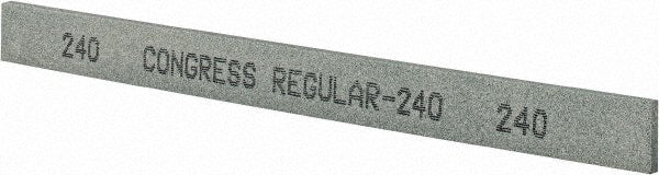 Made in USA - 240 Grit Silicon Carbide Rectangular Polishing Stone - Very Fine Grade, 1/2" Wide x 6" Long x 1/8" Thick - Exact Tooling