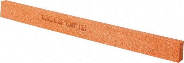 Made in USA - 120 Grit Aluminum Oxide Rectangular Polishing Stone - Fine Grade, 1/2" Wide x 6" Long x 1/4" Thick - Exact Tooling