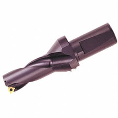 Iscar - 81mm Max Drill Depth, 2.25xD, 36mm Diam, Indexable Insert Drill - 2 Inserts, 32mm Shank Diam, Whistle Notch Shank - Exact Tooling
