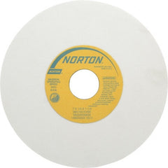 Norton - 7" Diam x 1-1/4" Hole x 1/4" Thick, K Hardness, 150 Grit Surface Grinding Wheel - Aluminum Oxide, Type 1, Very Fine Grade, 3,600 Max RPM, Vitrified Bond, No Recess - Exact Tooling