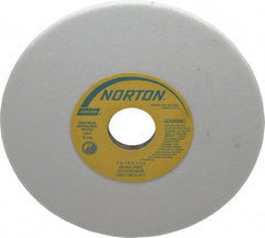 Norton - 7" Diam x 1-1/4" Hole x 1/4" Thick, J Hardness, 60 Grit Surface Grinding Wheel - Aluminum Oxide, Type 1, Medium Grade, 3,600 Max RPM, Vitrified Bond, No Recess - Exact Tooling