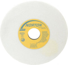 Norton - 7" Diam x 1-1/4" Hole x 1/4" Thick, J Hardness, 46 Grit Surface Grinding Wheel - Aluminum Oxide, Type 1, Coarse Grade, 3,600 Max RPM, Vitrified Bond, No Recess - Exact Tooling