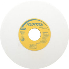 Norton - 7" Diam x 1-1/4" Hole x 1/4" Thick, K Hardness, 80 Grit Surface Grinding Wheel - Aluminum Oxide, Type 1, Medium Grade, 3,600 Max RPM, Vitrified Bond, No Recess - Exact Tooling