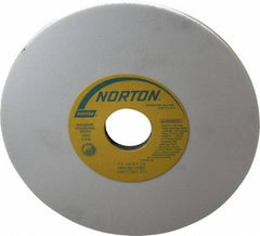 Norton - 7" Diam x 1-1/4" Hole x 1/4" Thick, H Hardness, 100 Grit Surface Grinding Wheel - Aluminum Oxide, Type 1, Fine Grade, 3,600 Max RPM, Vitrified Bond, No Recess - Exact Tooling