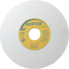 Norton - 7" Diam x 1-1/4" Hole x 1/4" Thick, K Hardness, 120 Grit Surface Grinding Wheel - Aluminum Oxide, Type 1, Fine Grade, 3,600 Max RPM, Vitrified Bond, No Recess - Exact Tooling