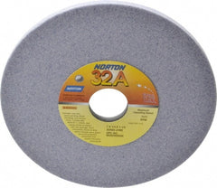 Norton - 7" Diam x 1-1/4" Hole x 1/4" Thick, J Hardness, 60 Grit Surface Grinding Wheel - Aluminum Oxide, Type 1, Medium Grade, 3,600 Max RPM, Vitrified Bond, No Recess - Exact Tooling