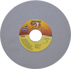 Norton - 7" Diam x 1-1/4" Hole x 1/4" Thick, J Hardness, 100 Grit Surface Grinding Wheel - Aluminum Oxide, Type 1, Fine Grade, 3,600 Max RPM, Vitrified Bond, No Recess - Exact Tooling