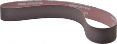 Norton - 2" Wide x 48" OAL, 100 Grit, Aluminum Oxide Abrasive Belt - Aluminum Oxide, Fine, Coated, X Weighted Cloth Backing, Series R228 - Exact Tooling